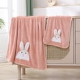 thumbnail image 4 of Easter Bunny Bath Towel Set | Thickened Coral Velvet | Quick-Dry & Highly Absorbent | 75X35Cm & 70X140Cm Towels | Soft Polyester Holiday Bath Set, 4 of 6