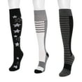 thumbnail image 3 of MUK LUKS Women's 3 Pack Cotton Compression Knee-High Socks, 3 of 5