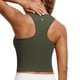 thumbnail image 1 of Top Deportivo CRZ YOGA Sin Costuras con Textura Acanalada y Relleno Verde Oliva XL, 1 of 5