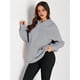 thumbnail image 5 of Sudaderas con Capucha Extragrandes para Mujer, Sudaderas de Forro , Suéteres de Moda para Otoño e Invierno Gris M, 5 of 9