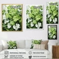 thumbnail image 4 of Designart "White And Green Geraniums In Minimalism I" Geraniums Wall Art Living Room, 4 of 7
