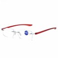 thumbnail image 4 of Gafas de lectura antiazules sin marco de metal, exquisitas y ultraligeras, con diafragma, 4 of 5