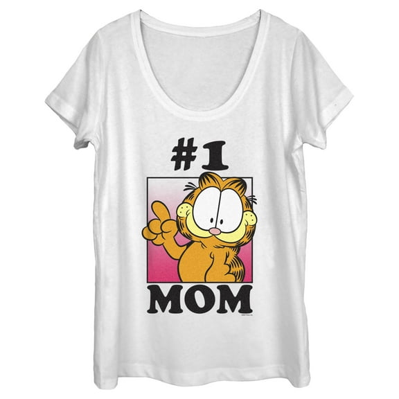 Women's Garfield Mother's Day #1 Mom Graphic T-Shirt