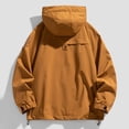 thumbnail image 6 of Husipze Rain Jacket Men Lightweight Waterproof Raincoat Zip Up Windbreaker Athletic Coats with Hood Mens Casual Jacket for Outdoor Sports Gold L, 6 of 6