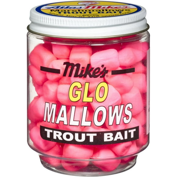 Atlas-Mike's 5002 Glo Mallows Cerise/Crevette Pot de 1,5 oz Les guimauves de Mike ont une lueur fluorescente