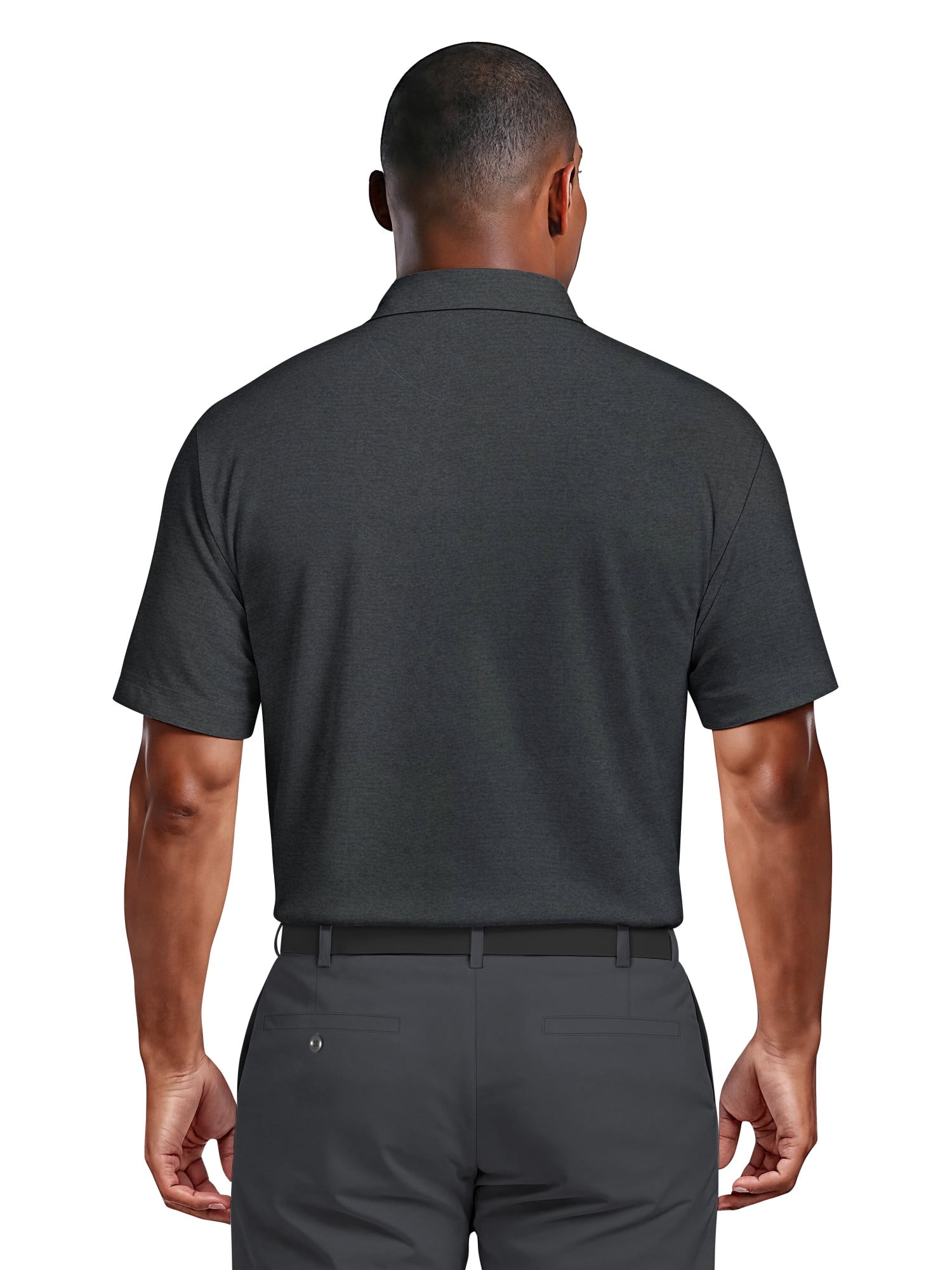 Ben Hogan Men's & Big Men's Performance Front Panel Printed Short Sleeve Polo Shirt, up to 5XL