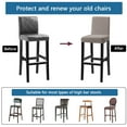 thumbnail image 5 of Stretch Pub Chair Slipcover,Set of 2/4/6 Height Bar Stool Cover Counter Stool Slipcover Universal Removable Washable Non-slip Jacquard Chair Protector for Cafe Kitchen Restaurant-6 Pcs-camel, 5 of 6