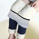 thumbnail image 5 of Gibobby Leggings de cintura alta Leggings adecuados para mujer Pantalones casuales Elástico de cintura alta Patrón retro Impreso Forro polar Capris Termal Longitud total, invierno（Azul marino， L), 5 of 5