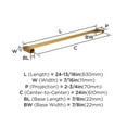 thumbnail image 6 of Amerock Monument Champagne Bronze 24 inch (610mm) Towel Bar, 6 of 8