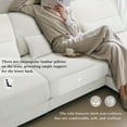 thumbnail image 2 of Oversized Sectional Sofa with Reversible Chaise,120" W 5-seat Armless Convertible L-shaped Couch for Living Room,Cream, 2 of 7