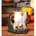 thumbnail image 2 of Ebros White Wolf Howling Electric Oil Burner Tart Warmer Statue Night Light, 2 of 7