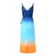 thumbnail image 4 of VISgogo, vestido de gasa con tirantes finos para mujer, vestido de fiesta con abertura sin mangas informal de verano degradado Multicolor VISgogo  moda, 4 of 9