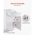 thumbnail image 6 of VEVOR White Shaker Base Cabinet with Drawer, 18-Inch Unassembled Drawer Base Cabinet, 18" W x 24" D x 34.5" H Ready to Assemble Cabinet with Soft-Close Door and Adjustable Shelf, for Home Office, 6 of 9