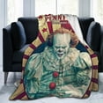 thumbnail image 6 of Horror Movie Retro Pennywise Print Plush Throw Blanket, Comfortable and Lightweight Flannel Blanket for Sofa Bed Office Camping and Travel, 6 of 10