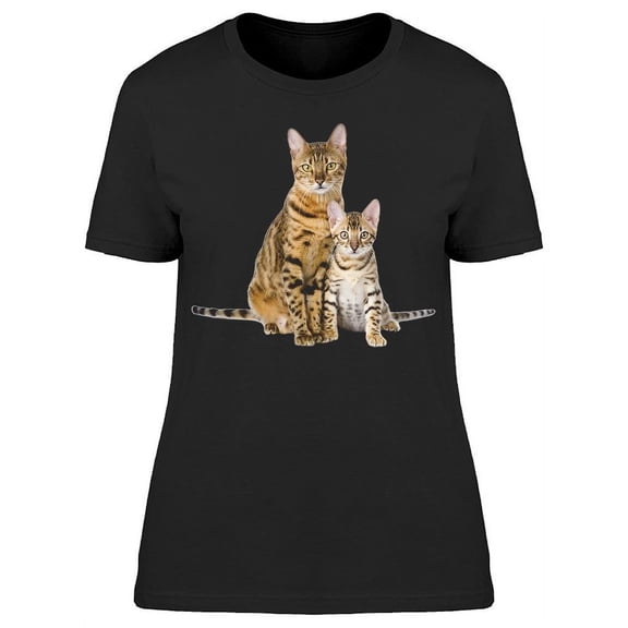Beautiful Bengal Mother And Cub T-Shirt Women -Image by Shutterstock, Female x-Large