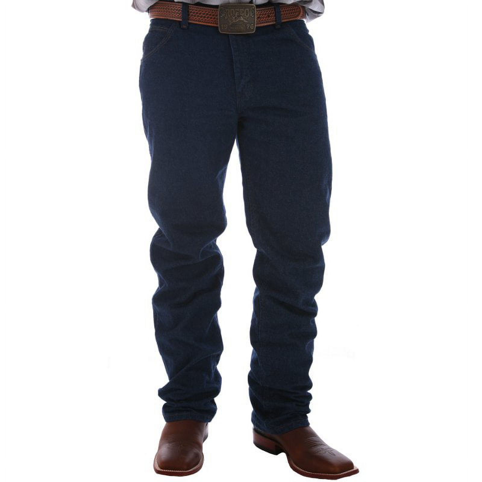 Wrangler Men's Performance Cowboy Cut Jeans Long Blue 38W x 38L  US - image 2 of 4