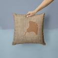 thumbnail image 2 of Carolines Treasures BB1095-BL-BN-PW1414 Stingray Burlap and Brown   Canvas Fabric Decorative Pillow BB1095 14Hx14W, 2 of 4