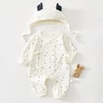 thumbnail image 2 of CAUYDY Baby Boys Romper Fall Winter Infant Sleepers for Girls Preemie Long Sleeve Pajamas Unisex Newborn Clothes 3 6 9 12 18 24 Months Sizes 3-5 Months,White, 2 of 7