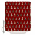 thumbnail image 2 of Western Red Christmas Shower Curtain, Xmas Tree Cowboy Christmas Waterproof Washable Boho Funny Cute Shower Curtains Set for Bathroom Farmhouse Bathtubs Decor with Hook, 36"Wx72"L, 2 of 7