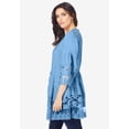 thumbnail image 4 of Roaman's Women's Plus Size Lace Illusion Blouse, 4 of 6