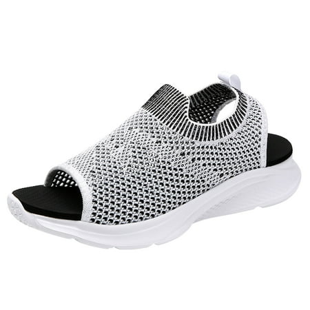 

ZIZOCWA Big Fluffy Slippers Sandals For Women Size 9 Wide Beach Comfortable Breathable Women Mesh Summer Sandals Sport Wedges Shoes Peep Toe Fashion Women S Sandals Womens Platform Heels Sandals