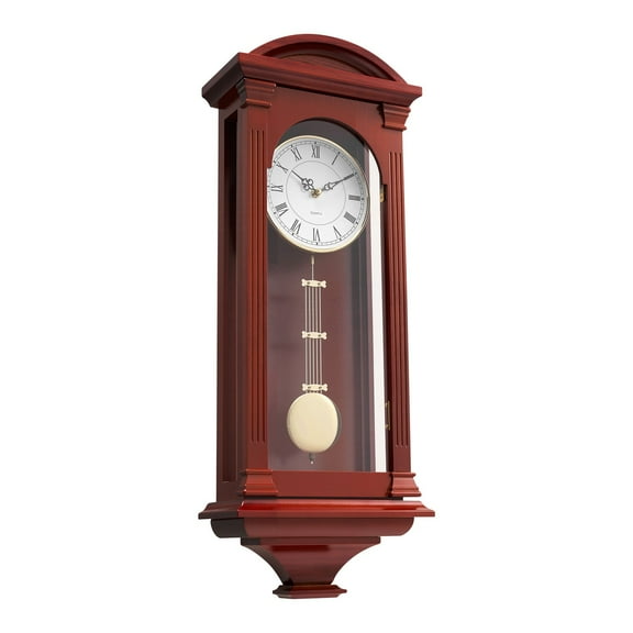 Grandfather Clock Vintage Pendulum Wall Clock 26.7 in with Quartz Movement