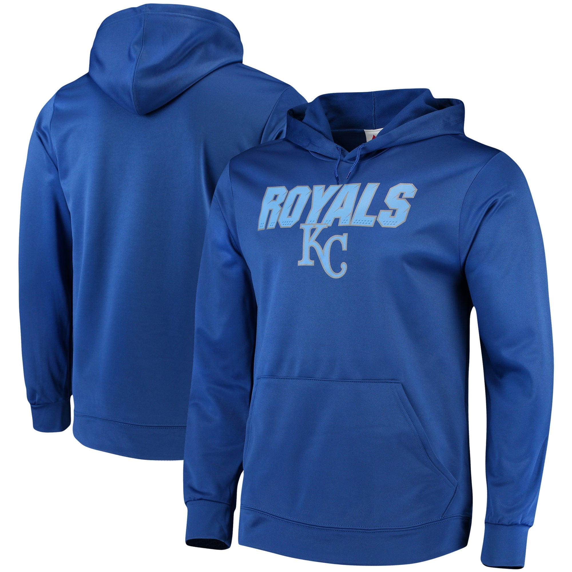 Kansas City Royals Majestic Synthetic Fleece Pullover Hoodie - Royal ...