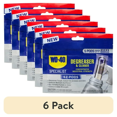 (6 pack) WD-40 Specialist Industrial-Strength Degreaser and Cleaner EZ-PODS Multi-Surface Cleaning Solution (5 Pods)