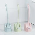 thumbnail image 7 of SLYNSHome Cleaning Supplies Toilet Bowl Brush and Holder Compact Toilet Brushes Deep Cleaning Modern Bathroom Household Essentials - Pink, 7 of 7