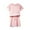 Pink, variant on Fesfesfes Toddler Girl Summer Outfits Girl's Spring Short Sleeve Shirt With Elastic Waist Short Sleeve Letter Tee Shirt And Track Shorts 2 Piece Outfit 7-8 Years