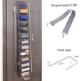 thumbnail image 3 of Legging Organizer for Closet Hanging 20 Pockets, Clear Hanging Legging Organizer Closet, Oxford Cloth Legging Storage for Wardrobe Behind Door(2Pack*Black), 3 of 4