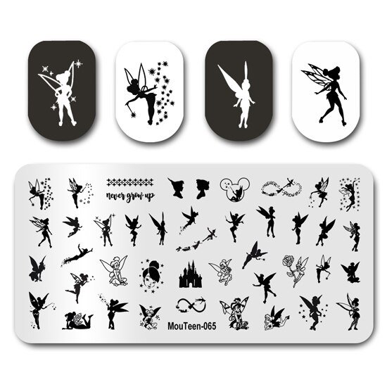 Estampado de uñas MouTeen148 Cabeza de gran tamaño de dibujos animados Disney Nail Plates Stamp King Juego de manicura para estampado de uñas Dengxun unisex