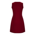 thumbnail image 2 of Ladies Fashion Casual Loose Solid Color With Pocket Cute Beach Outfits for Women French Swing Dress Woman's Dresses Summer Casual Dress for Women Short Sleeve Long Dress for Women Casual Cute Dresses, 2 of 6