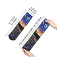 thumbnail image 4 of Rocae Galactic Night Over Meadow for Premium Adult Socks,Comfortable, Breathable, and Durable Socks, Perfect for Everyday Wear, 4 of 7