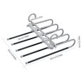 thumbnail image 3 of Fyeme Pants Hanger 5 Layers Heavy Duty 11LB Pants Rack Space Saving Multiple Layers Clothes Hanger Non-Slip Closet Wardrobe Clothes Organizer Rack for Scarf Ties Jeans Trousers, 3 of 8