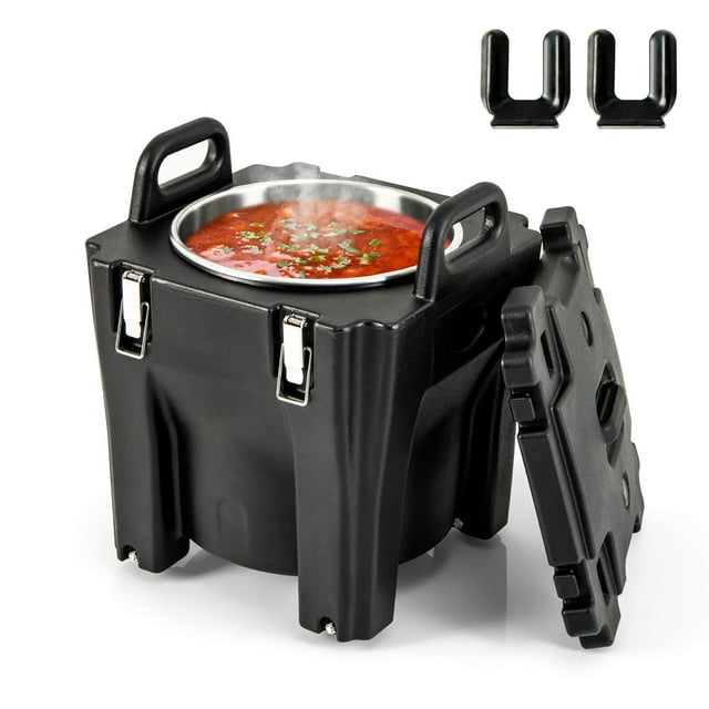 Gymax 32 QT Portable Insulated Food Carrier Food Warmer w/ Stainless Steel Barrel
