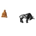 thumbnail image 1 of Figura De Toro Del Sagrado Corazón De Jesús, Estatua Coleccionable, Adorno De Resina, Escultura Para Pasillo, Dormitorio, Oficina, Escritorio, Chimenea, Entrada, Mesa, Estante, 1 of 8