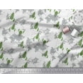 thumbnail image 3 of Soimoi Green Satin Silk Fabric Tree & World Map Print Fabric by the Yard 42 Inch Wide, 3 of 3