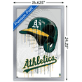 thumbnail image 3 of MLB Oakland Athletics - Drip Helmet 22 Wall Poster, 14.725" x 22.375" Framed, 3 of 5