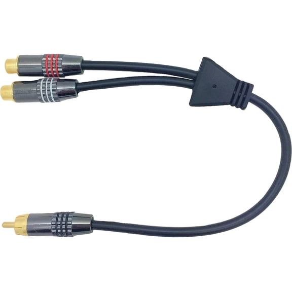 W BOX TECH COMPONENTS 208 VCY1BKG1 RCA MALE STEREO - 2 RCA FEMALE