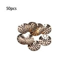thumbnail image 1 of 50 Pieces Brooch Base Portable DIY Crafting Holes Replaceable Simple Brooches Jewellery Mesh Disk Shell Assorted Kit Handicraft Accessories Gold, 1 of 9