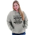 thumbnail image 3 of Early Bird Gets Worm Mouse Cheese Unisex Plus Fleece Graphic Hoodie Brisco Brands 3X, 3 of 5