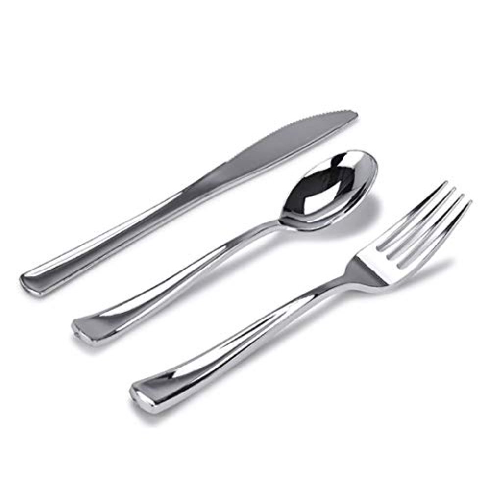 Stock Your Home Disposable Plastic Silverware Set Includes 100 Forks