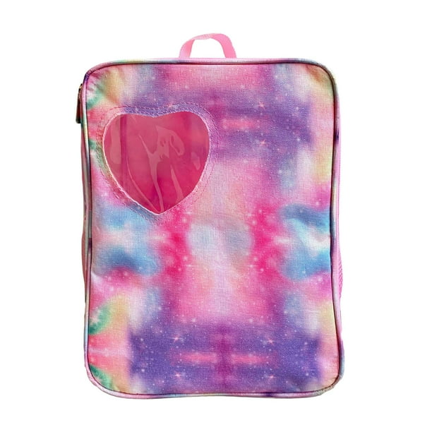 Estuche de transporte para muñecas de 18 pulgadas, ideal para guardar ropa de muñecas, regalo de San Valentín para niños. Arcoíris