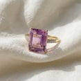 thumbnail image 3 of Pompeii 7 Ct Emerald Cut Amethyst Diamond Ring in 10k Yellow Gold (H/I,I1-I2), 3 of 4