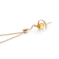 thumbnail image 3 of Galaxy Gold 2.28 CT. 14k 18" Rose Gold Snake Necklace with Dangling Briolette Citrine and Diamond, 3 of 5