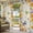 Yellow Light Purple Beige, variant on Outdoor Curtains for Patio Waterproof, Spring Floral Outdoor Privacy Panels Grommet, Hydrangea Sunflowers Butterflies Watercolor Blackout Outside Curtains for Porch/Cabana 54"x108", 2 Panels