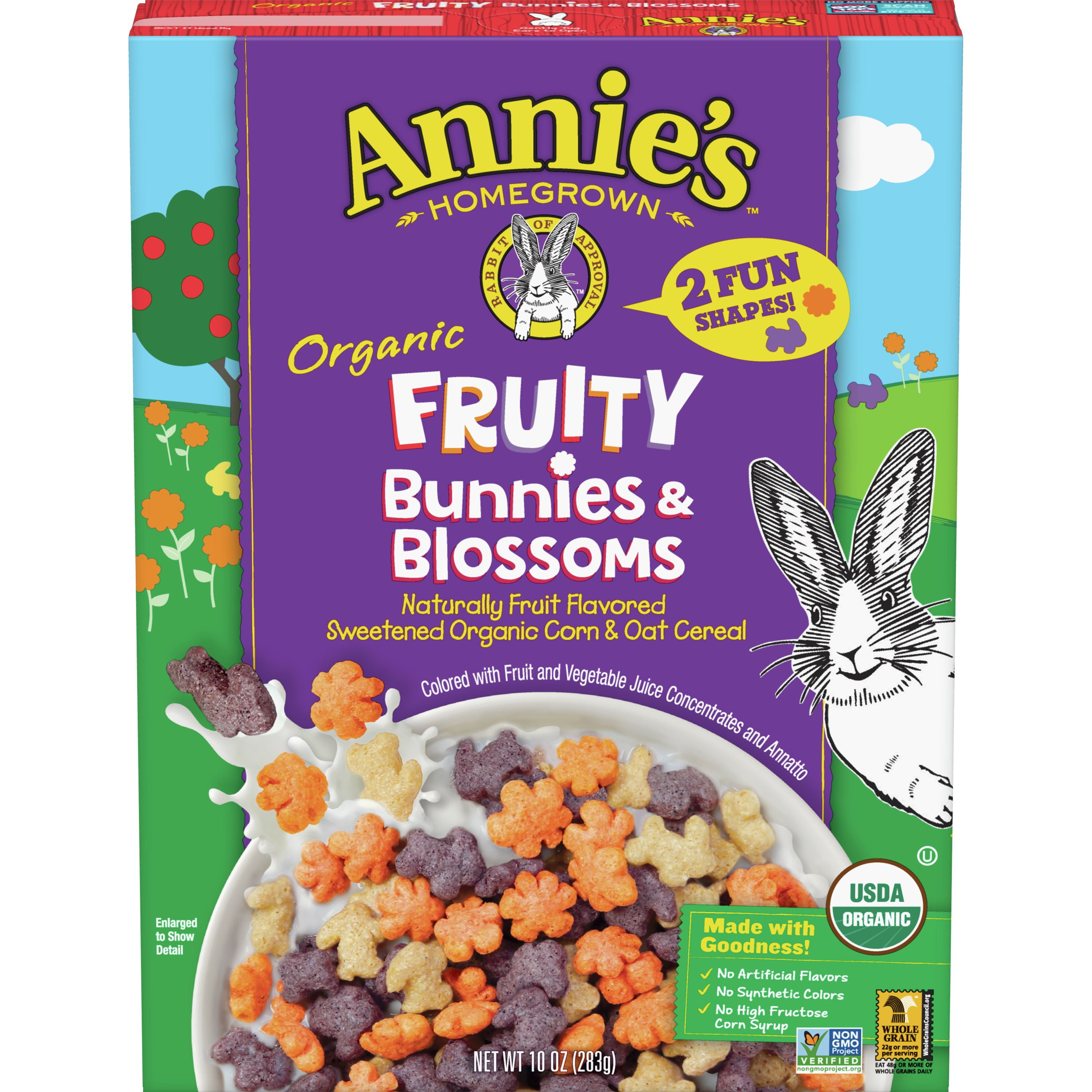 Annie's Fruity Bunnies and Blossoms Cereal
