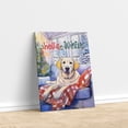 thumbnail image 3 of Watercolor Hello Winter Labrador Retriever Chill Christmas Welcome Vertical Matte Canvas Poster Lab Dog Lover Gifts Wall Art Home Decor - 00016, 3 of 5