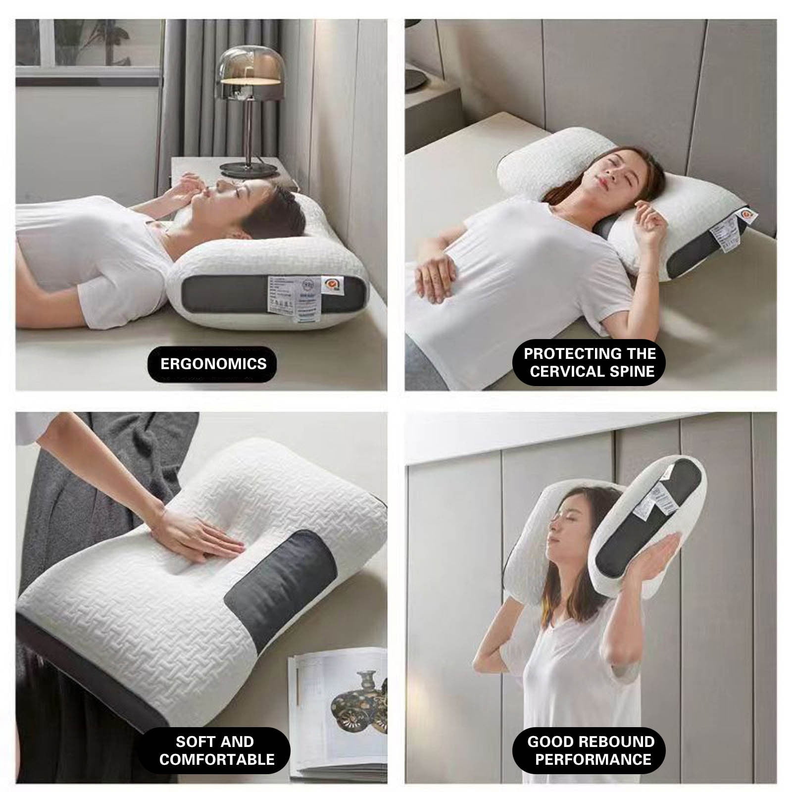 Pillow for Sleep Apnea ,for Side and Back Sleepers, Orthopedic Deep Sleep Pillow,Sleep Apnea Ergonomic Pillow for Neck and Shoulder-1pc